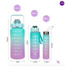 Kit 3 Garrafas De Água Com Frases Motivacionais Até 2L Colorida U